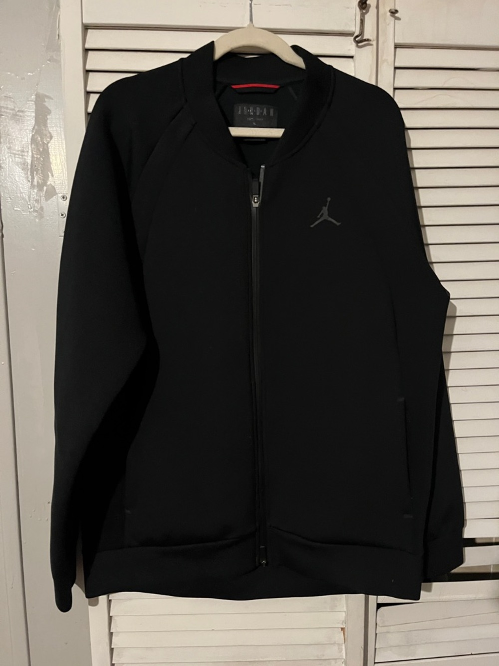 Jordan Brand Men's Black Tech-Style Full-Zip Bomber Jacket - Size XL